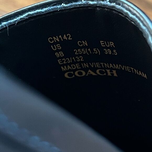 Nwt COACH Ilyse 120MM Leather Platform Loafers Black - Picture 10 of 10